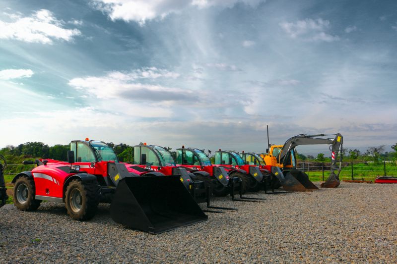 The extendable boom lifts materials to high and distant places.